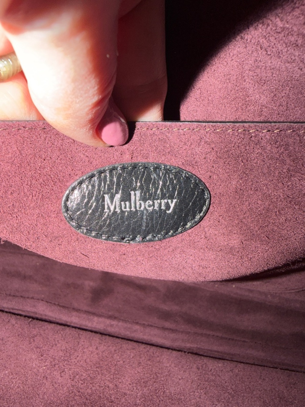 Mulberry Hackney Shoulder Bag Black High Shine Leather Silver Hardware w Insert - Picture 10 of 16